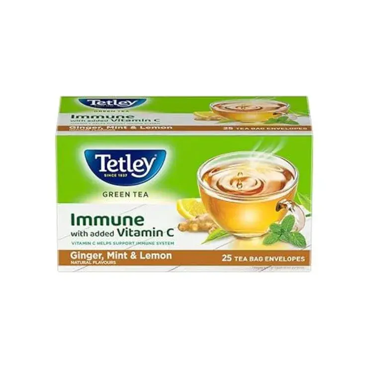Tetley Green Tea Ginger Mint Lemon 25 No?s