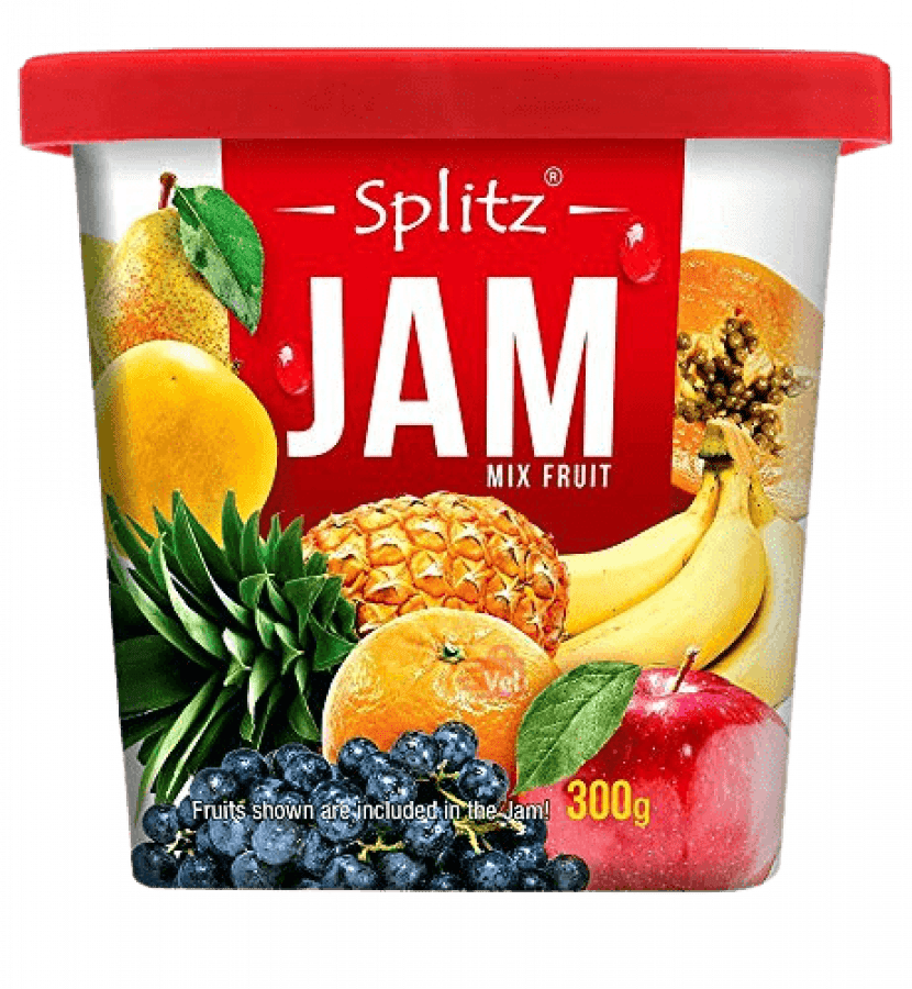 Splitz Mix Fruit Jam  300g Tub