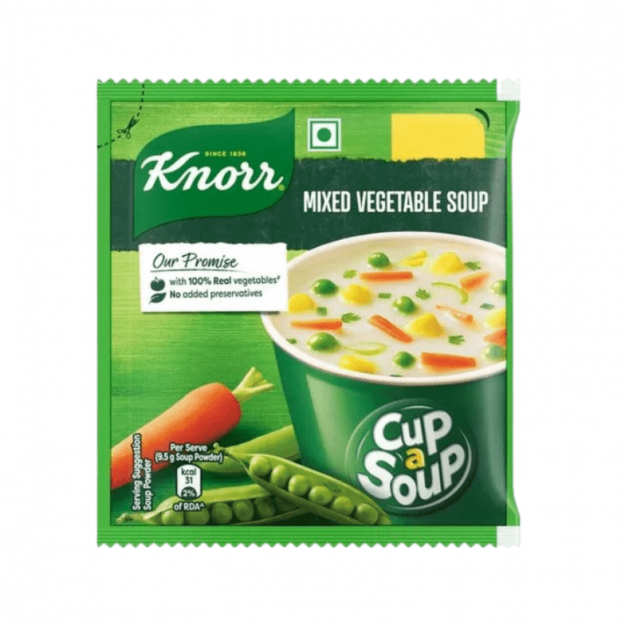 Knorr Mixed Vegetable Cup A Soup ? No Added Preservatives  9.5 G