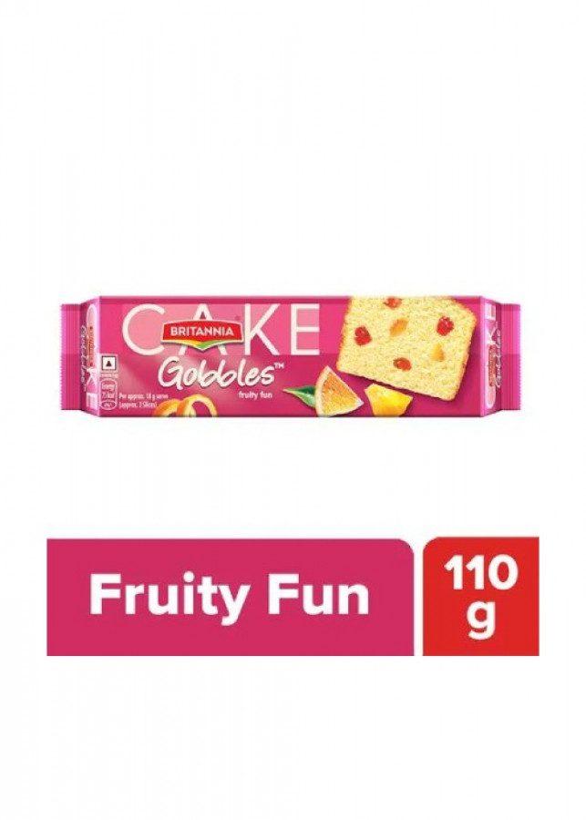 Britannia Cake Gobbles Fruity Fun 110gm
