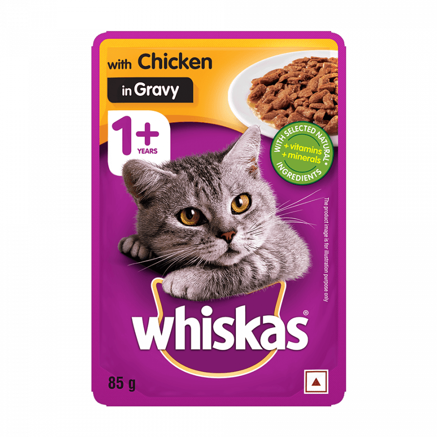 Whiskas Pet Food With Chicken In Gravy 1+ Years 85G